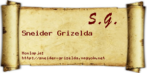 Sneider Grizelda névjegykártya